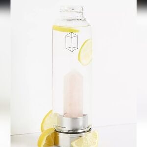 Glacce Crystal Elixir Water Bottle, Rose Quartz